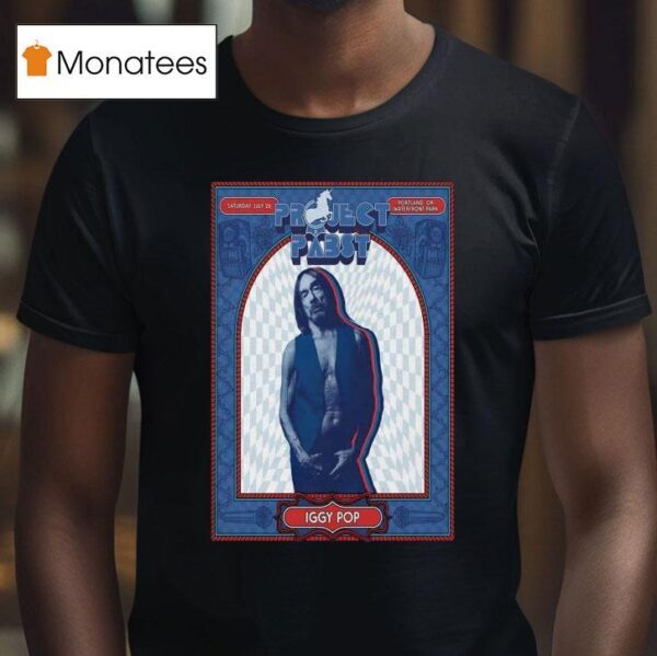 Iggy Pop Project Pabst July Portland Or Waterfront Park T Shirt