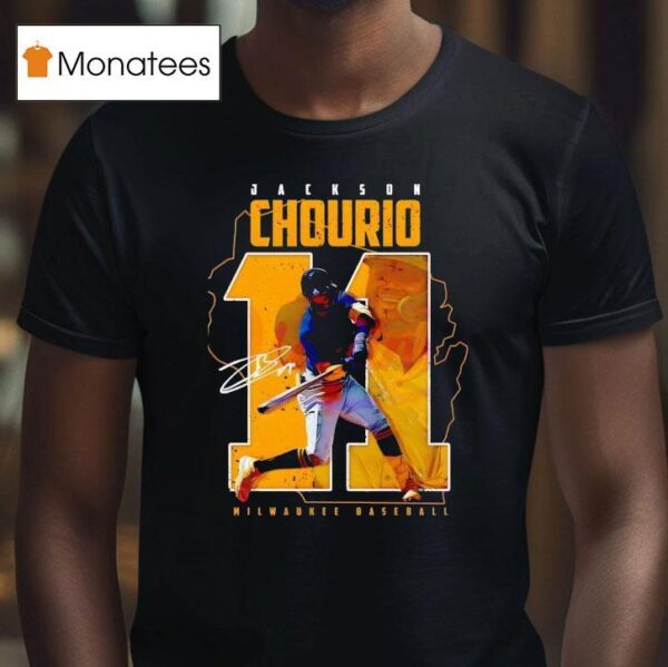 Jackson Chourio Milwaukee Baseball Player Signature T Shirt