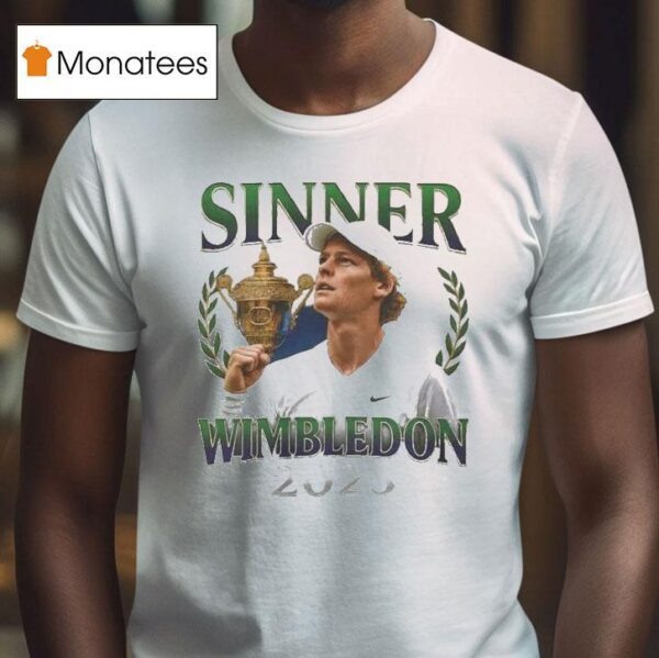 Jannik Sinner Wimbledon Trophy T Shirt