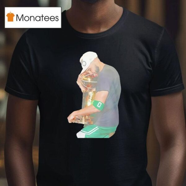 Jayson Tatum Hugs Cup Champions Boston Celtics T Shirt
