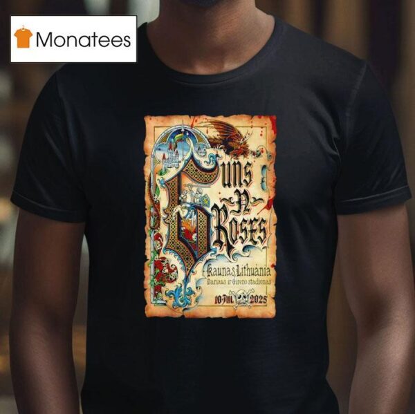 July Concert Guns N Roses Kaunas L T Shirt