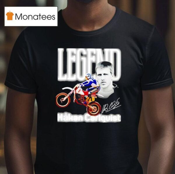 Legend Hakan Carlqvist Motocross World Championships Signature T Shirt