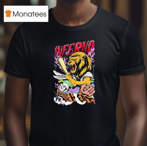 Lion Inferno Bring The Heat Baseball T Shirt