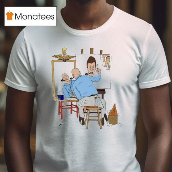 Lukas Draws Mike Judge Painting Beavis And Butt Head T Shirt
