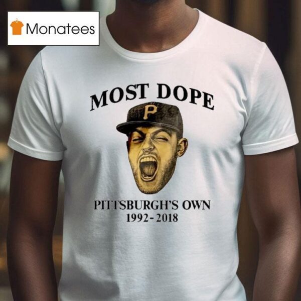 Mac Miller Most Dope Pittsburgh S Own Pittsburgh Pirates Head T Shirt