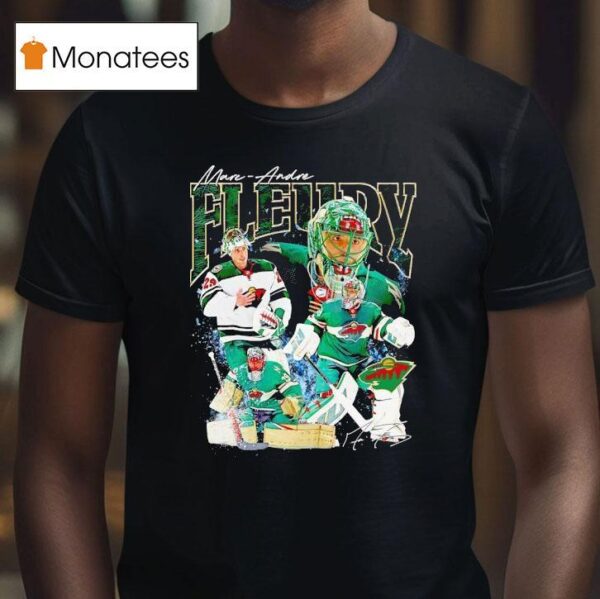 Marc Andre Fleury Minnesota Wild Hockey Signature T Shirt