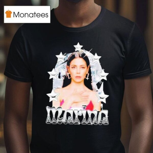Marina Chrome Stars Live Tour Dates T Shirt