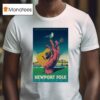 Newport Folk Festival Fort Adams State Park July Newport Ri Bird Hand Guitar T Shirt