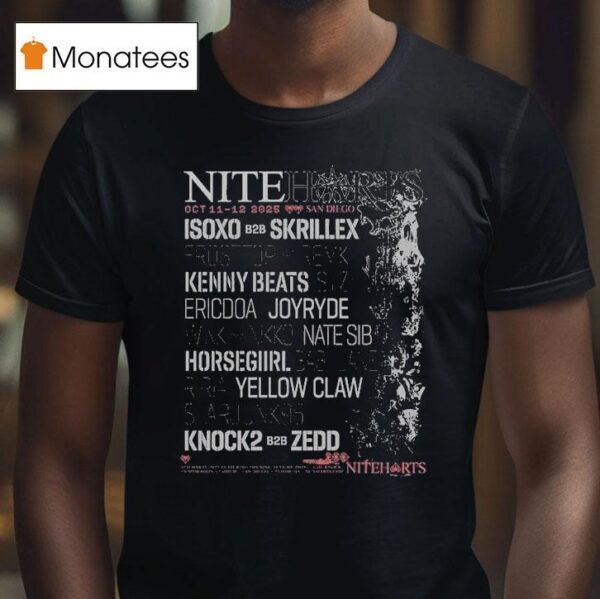 Niteharts Festival Full Live Up On Oct In San Diego Ca At Snapdragon Stadium T Shirt