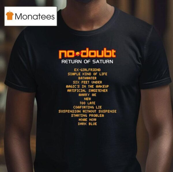 No Doubt Return Of Saturn Years Anniversary T Shirt