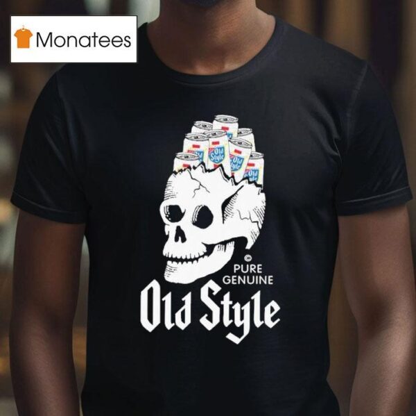 Old Style Beer Beer Brains Skull T Shirt