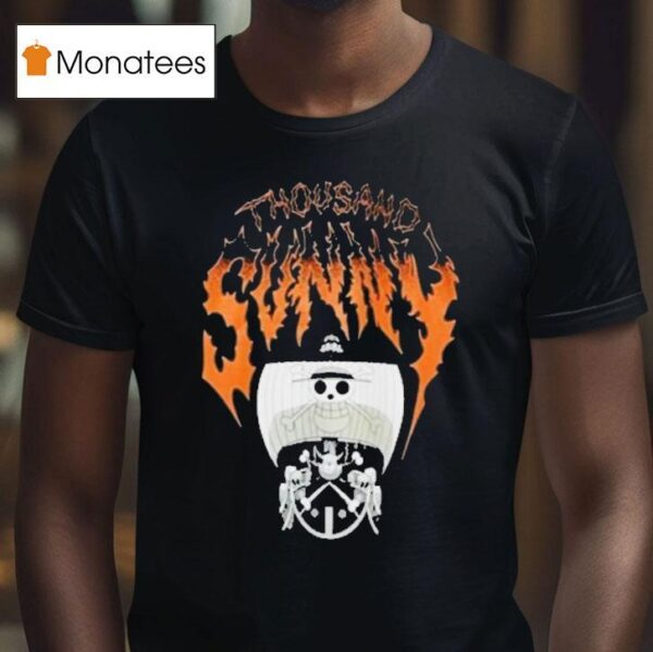 One Piece Thousand Sunny Metal T Shirt