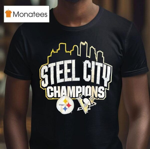 Pittsburgh Slers X Pittsburgh Peaguins Sl City Champions T Shirt
