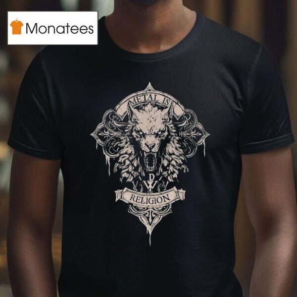 Powerwolf Metal Is Religion Wolfhead T Shirt