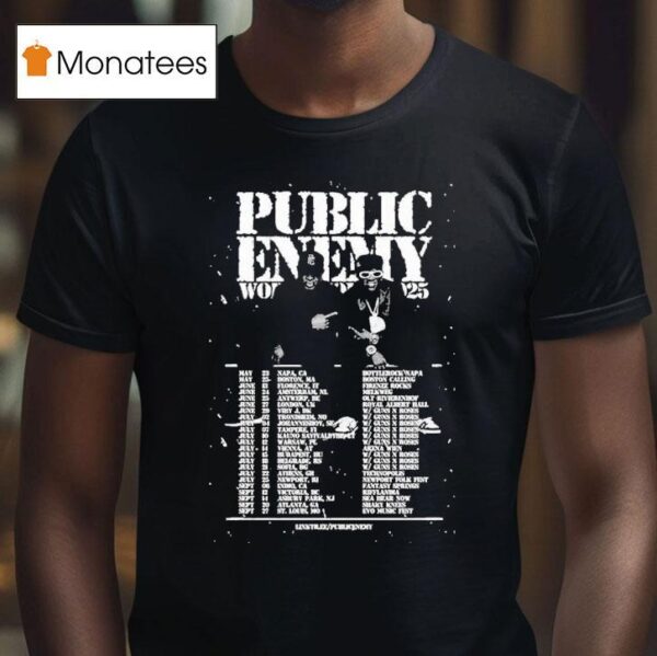 Public Enemy World Tour Dates T Shirt