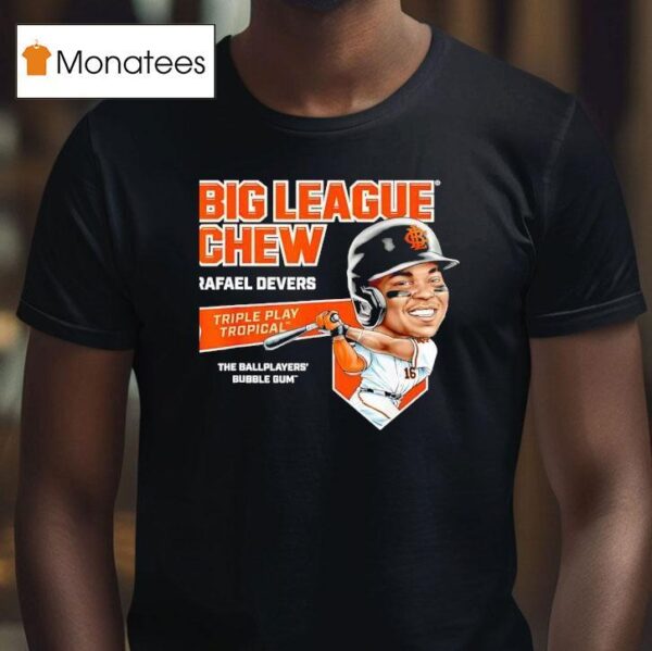 Rafael Devers San Francisco Giants Big League Chew Tiple Play Tropical The Ballplayers Bubble Gum T Shirt