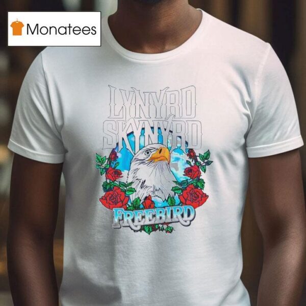 Rock Lynyrd Skynyrd Freebird Eagle Roses T Shirt
