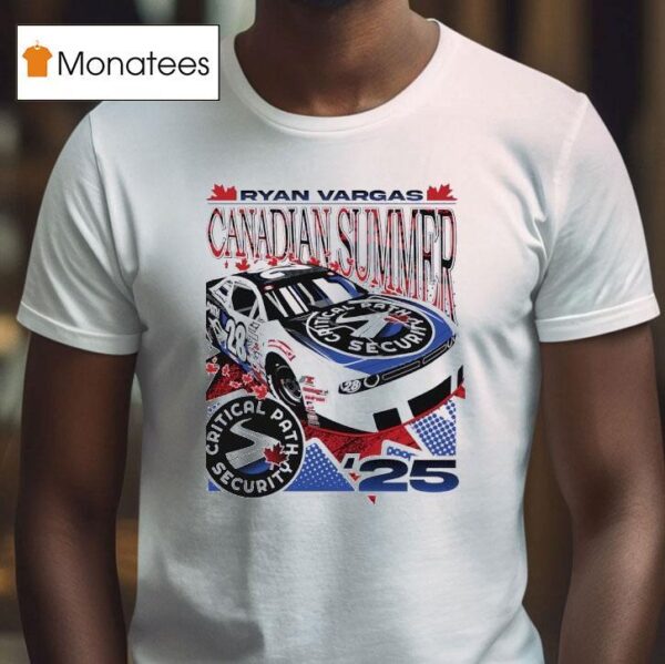 Ryan Vargas No Dodge Challenger For Djk Racing Critical Path Security T Shirt