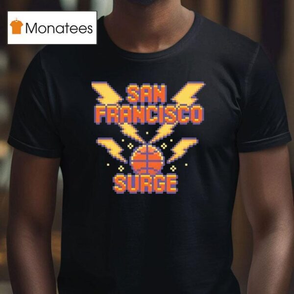 San Francisco Surge Basketball Pixel T Shirt
