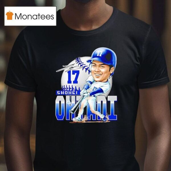 Shohei Ohtani Los Angeles Dodgers Basketball Signature Caricature T Shirt