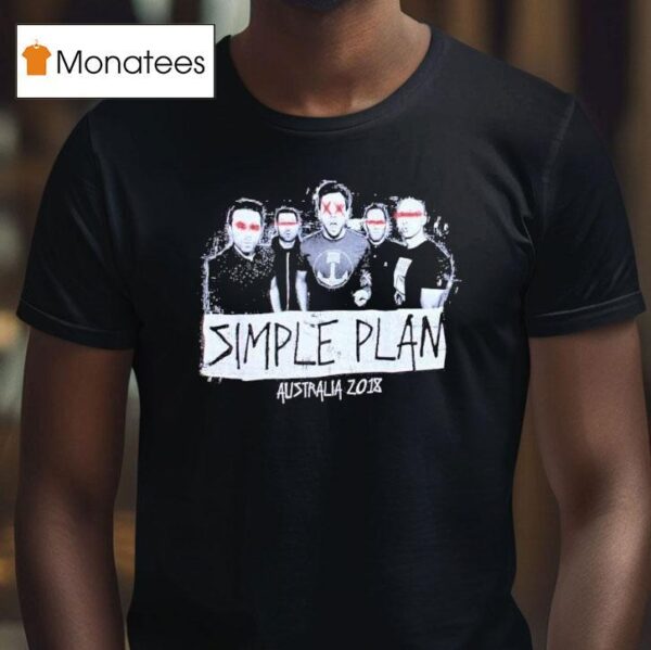 Simple Plan Australia Tour Photo T Shirt