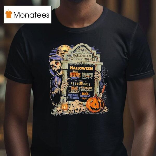 Skeleton Universal Orlando Halloween Horror Nights T Shirt