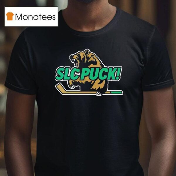 Slc Puck Utah Grizzlies Hockey Logo T Shirt