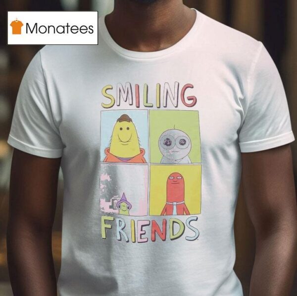 Smiling Friends Character Grid T Shirt