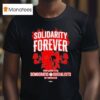 Solidarity Forever Democratic Socialists Of America New York City Skull Roses Labor Skull T Shirt