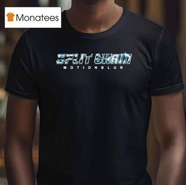 Split Chain Motionblur Chrome Logo T Shirt