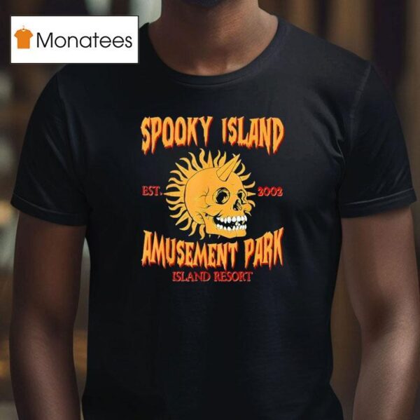Spooky Island Retro Halloween Skull S Halloween Summerween T Shirt