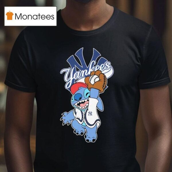 Stitch Fan New York Yankees T Shirt