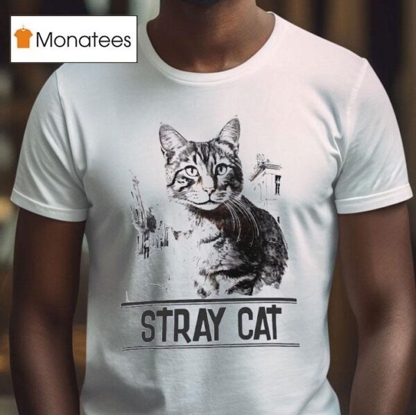 Stray Cat Draw Picture T Shirt
