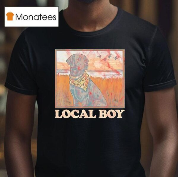 Sunset Dog In Field Local Boy T Shirt
