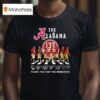 The Alabama Crimson Tide Walking Across Thank You For The Memories Signatures T Shirt