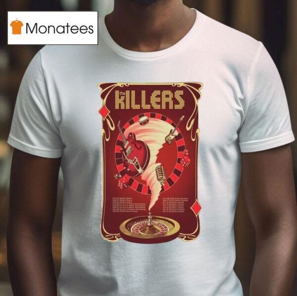 The Killers Rebel Diamonds Tour European Guitar T Shirt