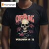 The Offspring Supercharged Worldwide In Tour Rose Skull T Shirt
