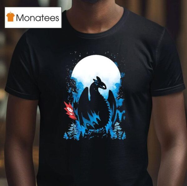 Toothless From How To Train Your Dragon In The Moonligh T Shirt