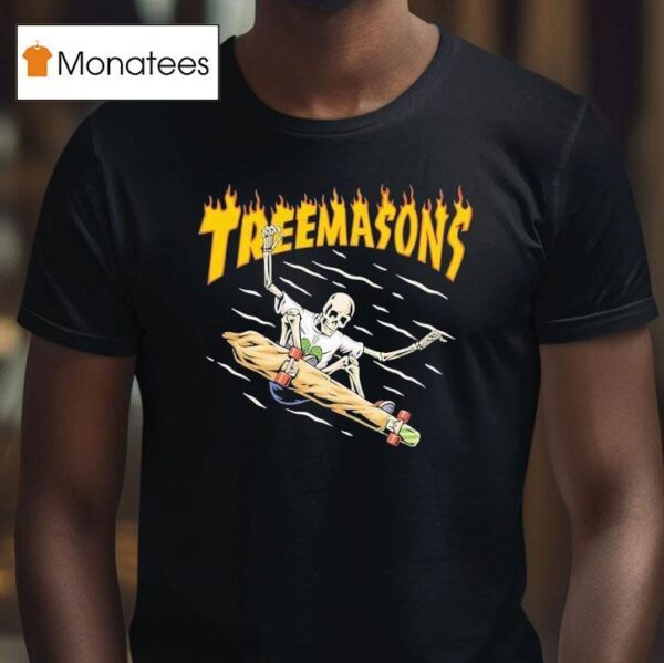 Treemasons Skate Skeleton T Shirt