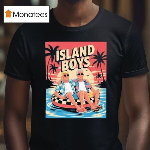 Trump And Jeffrey Epstein Island Boys Beach T Shirt