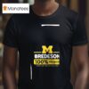 Valiant University Of Michigan Football Max Bredeson Percent Fullback T Shirt