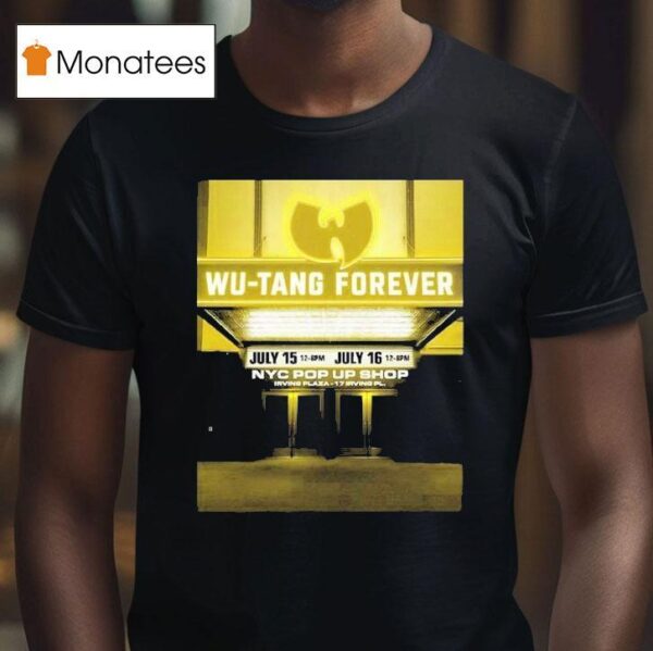 Wu Tang Clan Pop Up At Irving Plaza In New York On July Yellow Neon Marquee T Shirt