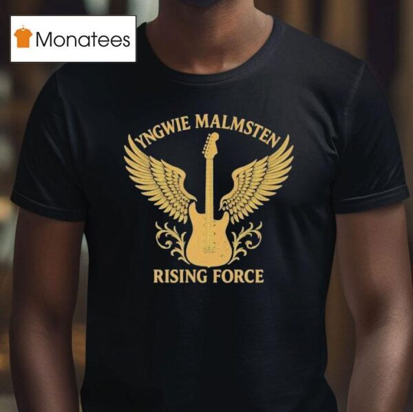 Yngwie Malmsn Rising Force Valor In Velocity Wings Guitar T Shirt