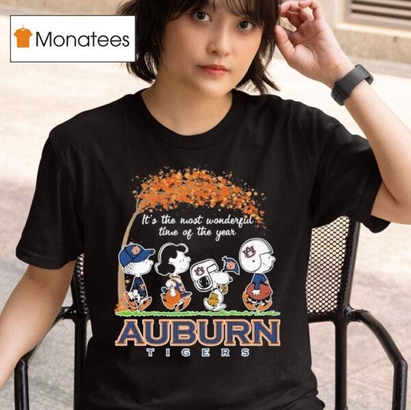 Auburn Tigers X Snoopy And The Peanuts It S The Most Wonderful Time Of The Year T Shirt