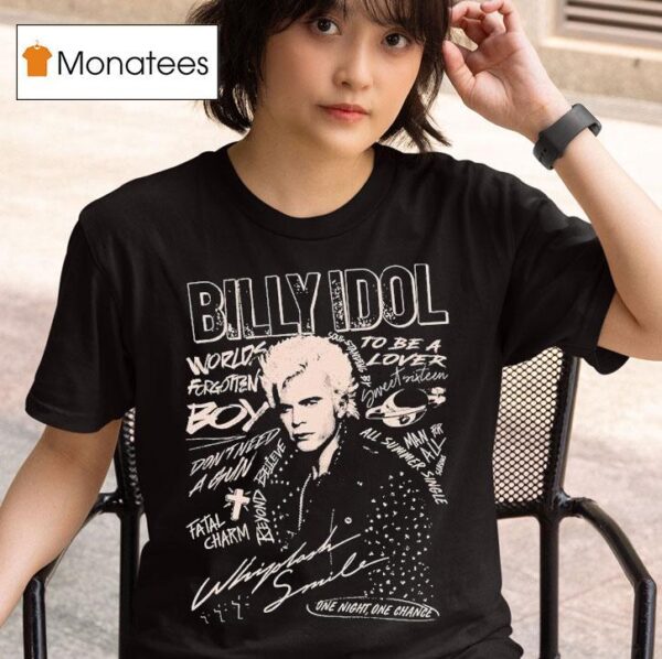 Billy Idol Whiplash Smile Punk T Shirt