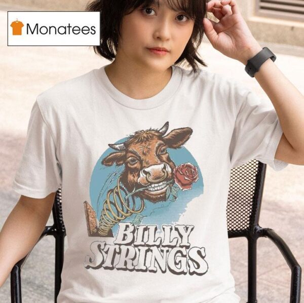 Billy Strings Summer Tour Cow Rose T Shirt