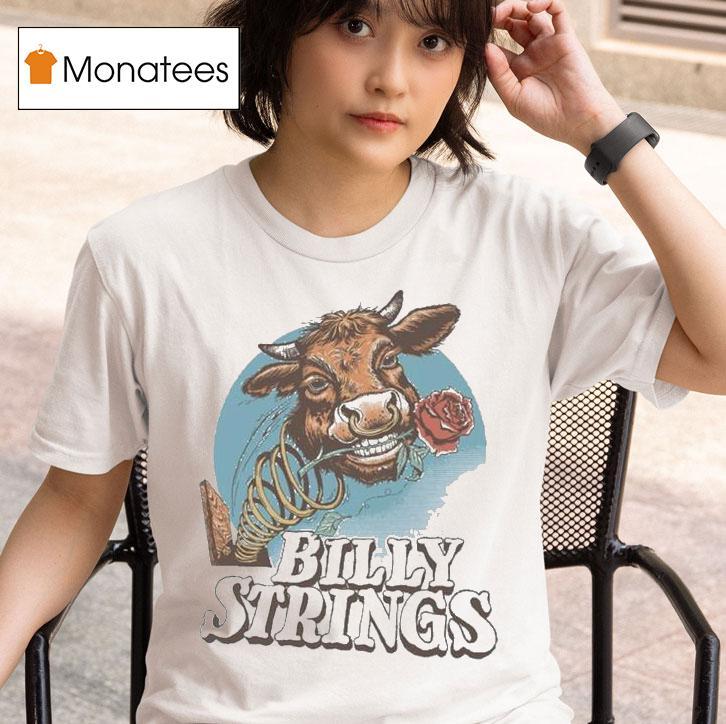 Billy Strings Summer Tour Cow Rose T Shirt