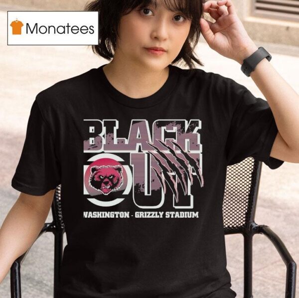 Blackout Washington Grizzly Stadium Logo T Shirt