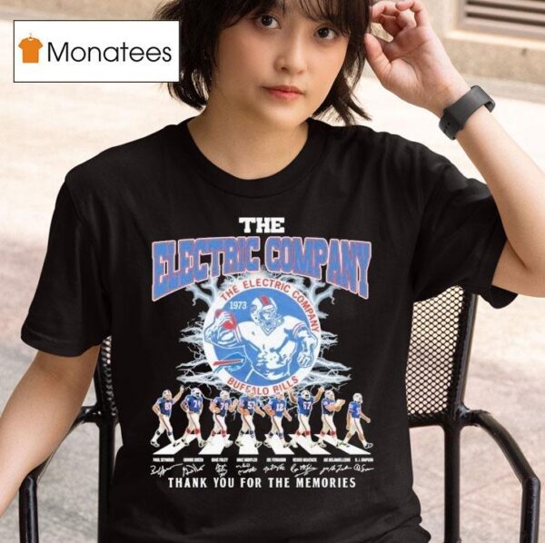 Buffalo Bills The Electric Company Thank You For The Memories Road Abbey Signatures T Shirt