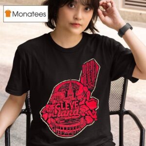 Cleveland Guardians With Stadium Vintage T Shirs T Shirt